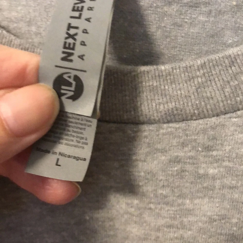 Womens Doodle Dog Perfect in every size coffee cup tee shirt sz L heather gray - Picture 4 of 5